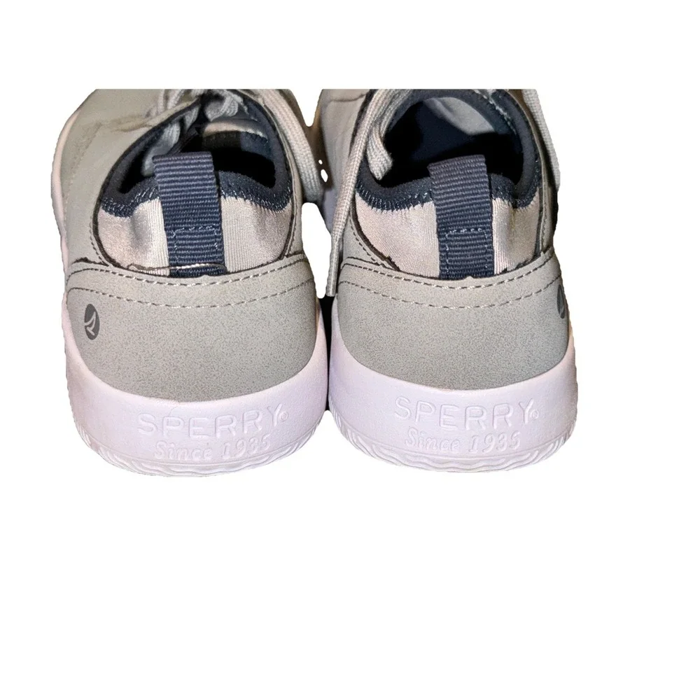 Sperry Topsider Coastal Break Skiff Gray Dress Casual Lace Up Shoes Youth Sz 3